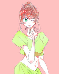 踊り子風の女性