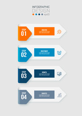 Infographic template business concept with workflow.