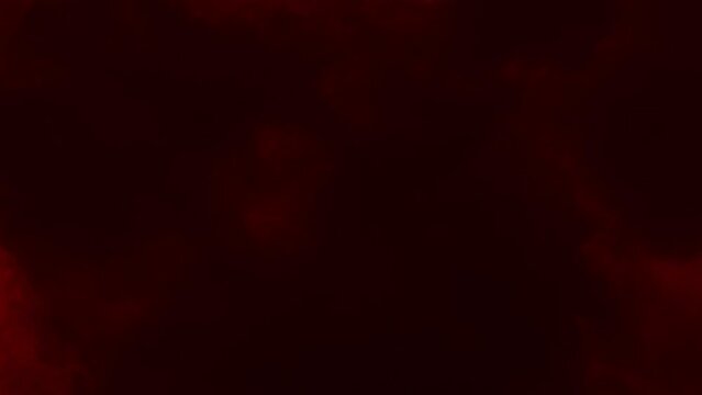 Slow Motion Evil Red Lightning Strikes Below Thick Swirling Dark Storm Clouds 4K