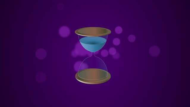 Hourglass video animation in 4k and Abstract Design and Soothing Background