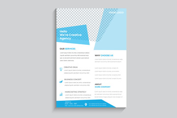Corporate flyer design template, eps version.	