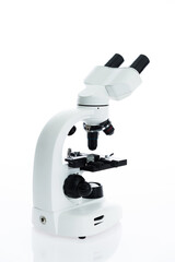 Microscope isolated on white background