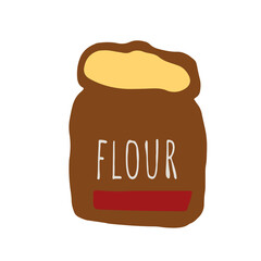 Bag of flour. Flour for baking. Flour for cooking