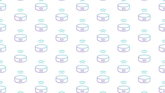 Amazon Echo Speaker White Animated Loop Background 4K