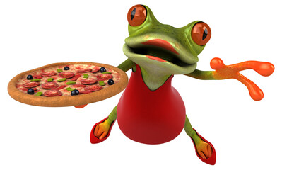 Fun frog - 3D Illustration