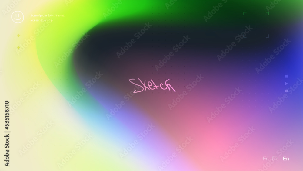 Wall mural abstract mesh gradient background with bright warm colors