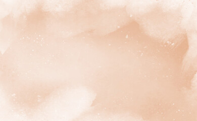 Peach abstract watercolor texture background. Beige watercolour pattern. Pastel watercolor brush texture. Autumn water color background