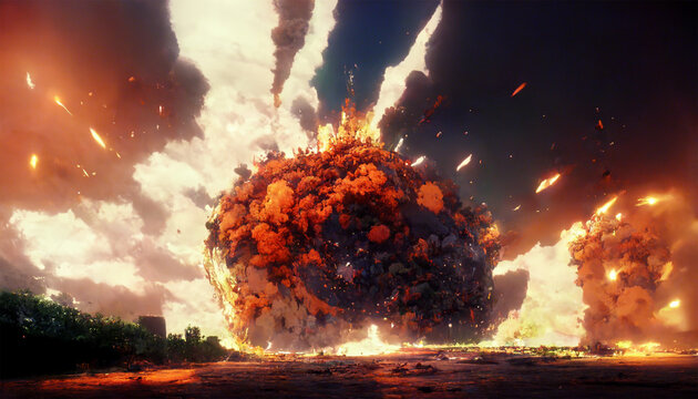 Explosion On Fire Anime Scene Naruto