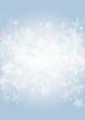 Vector Magical Glowing Background with Silver and Purple Falling Stars on Grey. Sparkle Star Sky Cover and Card Design. Glittery Confetti Frame. Christmas and New Year Poster. Cosmic Bokeh Light.