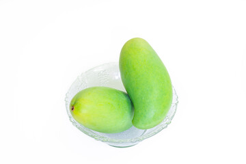 Fresh green awn on white background