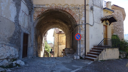Fototapeta na wymiar Petrella Liri, Abruzzo, a town in the Nerfa valley.