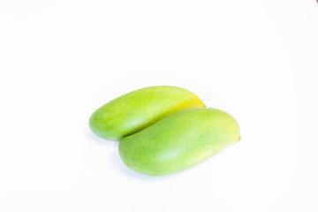 Fresh green awn on white background