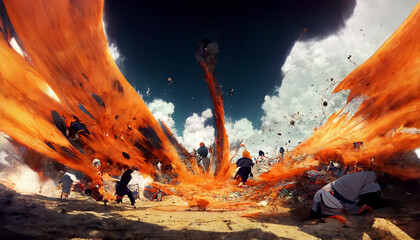 anime explosive fight scene naruto