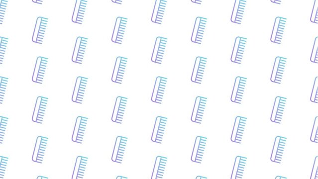 Comb White Animated Loop Background 4K