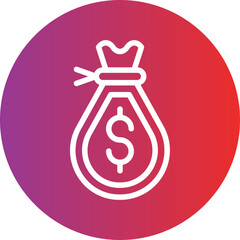 Money Bag Icon Style