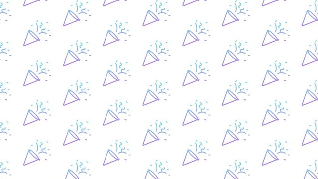 Confetti White Animated Loop Background 4K