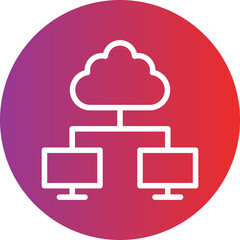 Cloud Computing Icon Style