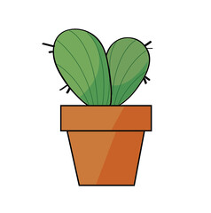 Cactus in a flat style 