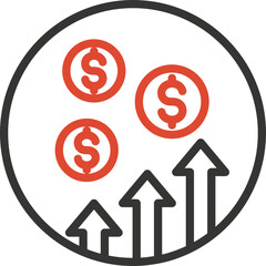 Business Growth Vector Icon

