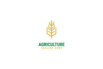 Agriculture wheat logo design vector illustration