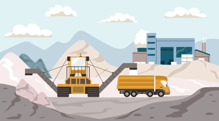 Fototapeta premium Salt Production Illustration