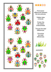 Difference game with bugs and beetles
