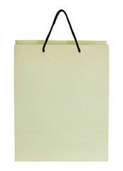 paper shopping bag isolated with clipping path for mockup
