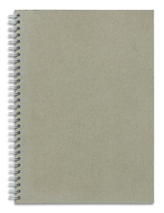 recycle spiral notebook cover isolated with clipping path for mockup