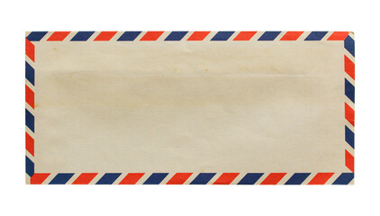 old envelope isolated with clipping path for mockup