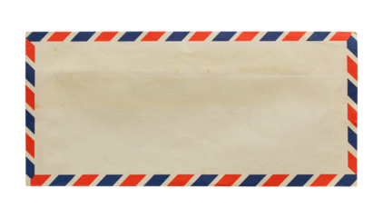 old envelope isolated with clipping path for mockup