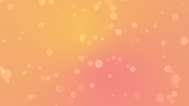 Butterfield and Light Coral bokeh gradient background loop motion. Moving bubbles colorful blurred animation. Floating circles with soft color transitions. 