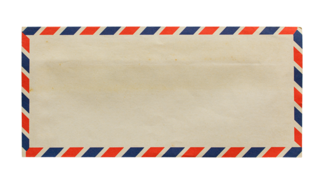 old envelope isolated with clipping path for mockup - Powered by Adobe