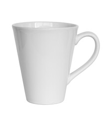empty white cup isolated with clipping path for mockup