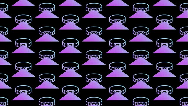 Head Lamp Black Animated Loop Background 4K