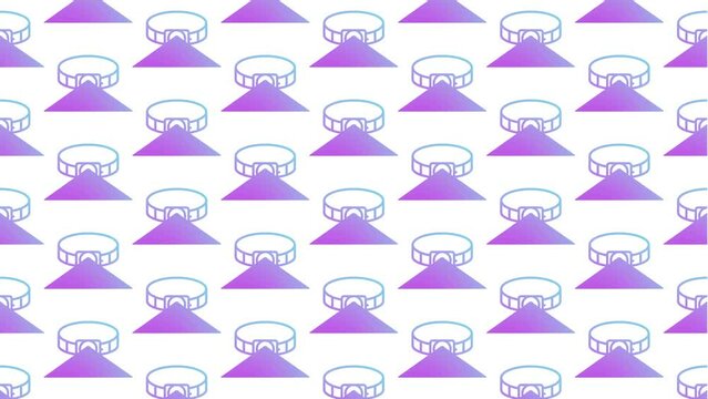Head Lamp White Animated Loop Background 4K