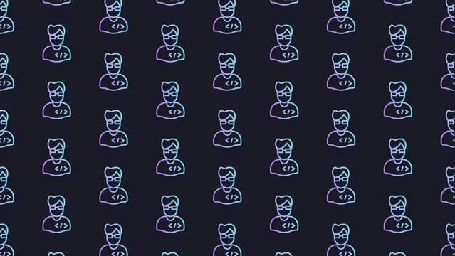 IT Developer Dark Blue Animated Loop Background 4K