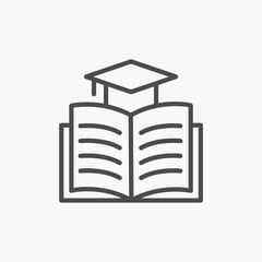 Online learning vector icon isolated. Online education, school, book icon symbol for mobile concept and web design