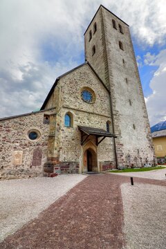 The Collegiate church in San Candido. South Tyrol, Italy