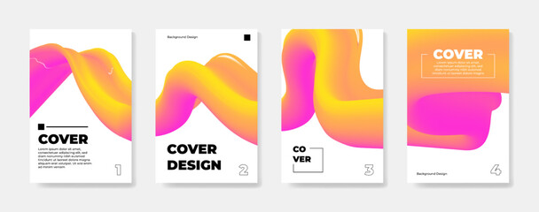 Dynamic fluid wave gradient color background for banner, poster or book - vector design 11