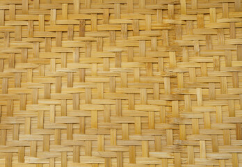 brown wicker background  Handicrafts are made from bamboo, processed into threads, weaved together to form various handicrafts.