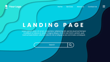 Website template with abstract background - Landing page with beautifull background
