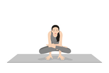 Cock Pose, Kukkutasana