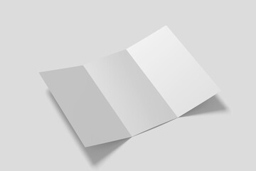 blank A4 trifold brochure 