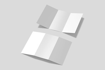 two blank a4 trifold brochure 