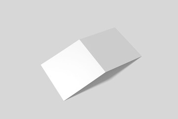 blank cover square bifold brochure