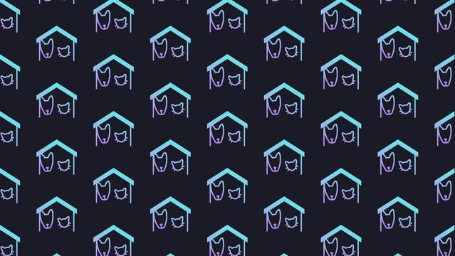 Pets Dark Blue Animated Loop Background 4K