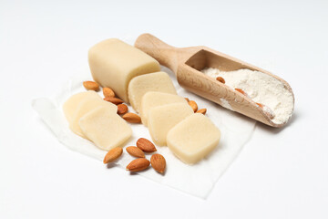 Concept of tasty sweet food, tasty marzipans