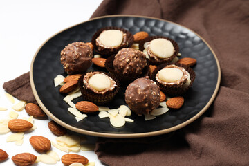 Concept of tasty sweet food, tasty marzipans