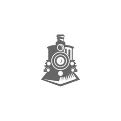 Locomotive logo icon design illustration