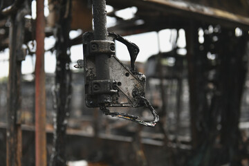 Dnipro, Ukraine Sep 30, 2022: Russian missile attack on Dnipro at night.